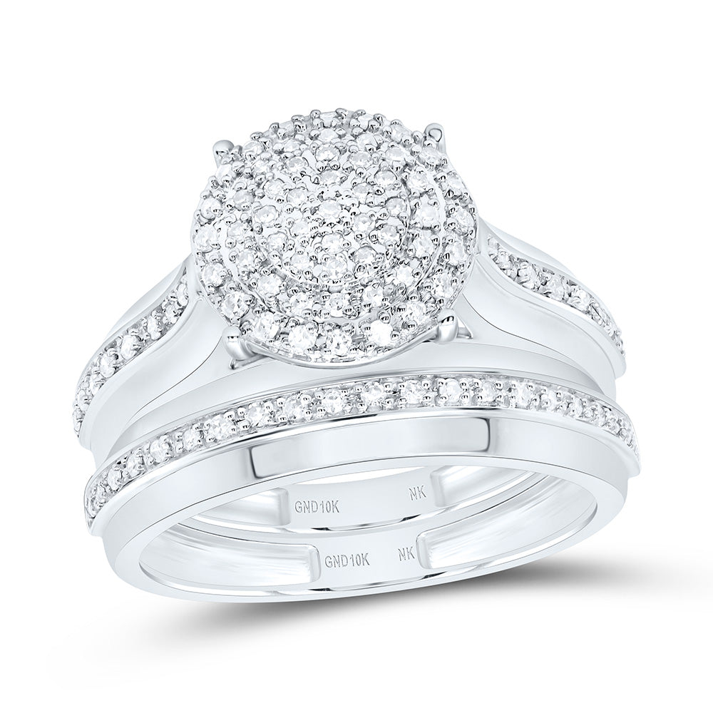 1/2CTW-NAT DIA NK FASHION ROUND TRIO SET Daisy Joyeria