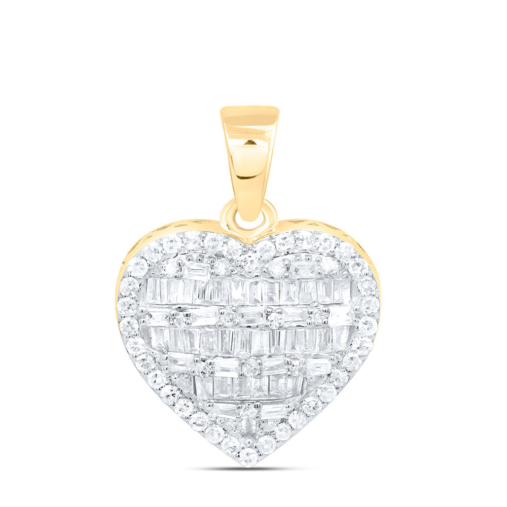 3/8CTW-NAT DIA NK FASHION HEART PENDANT Daisy Joyeria