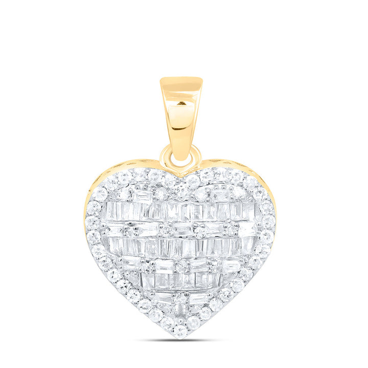 3/8CTW-NAT DIA NK FASHION HEART PENDANT Daisy Joyeria