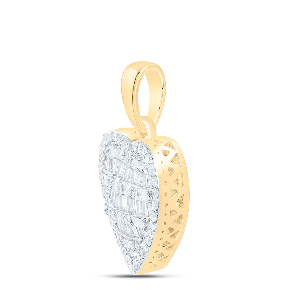 3/8CTW-NAT DIA NK FASHION HEART PENDANT Daisy Joyeria