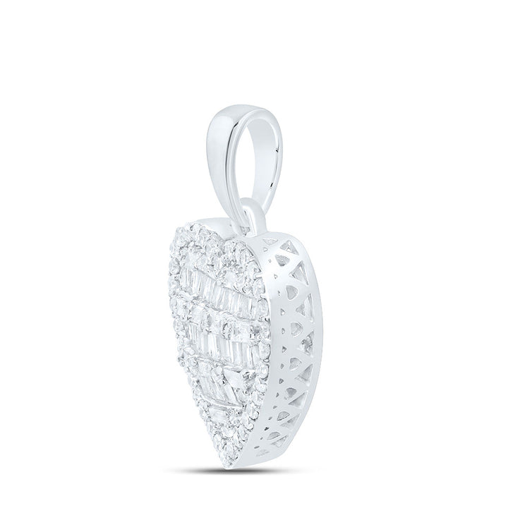 3/8CTW-NAT DIA NK FASHION HEART PENDANT Daisy Joyeria