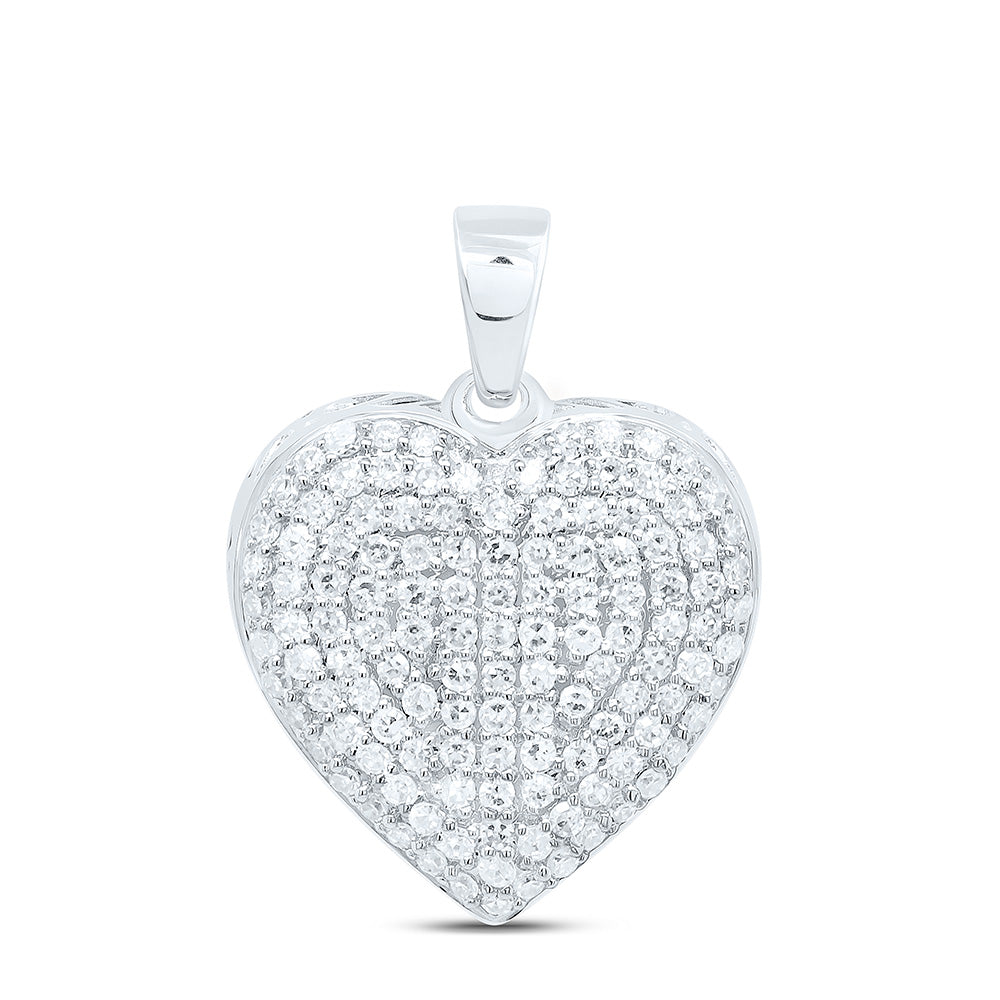 1/2CTW-NAT DIA NK FASHION HEART PENDANT Daisy Joyeria