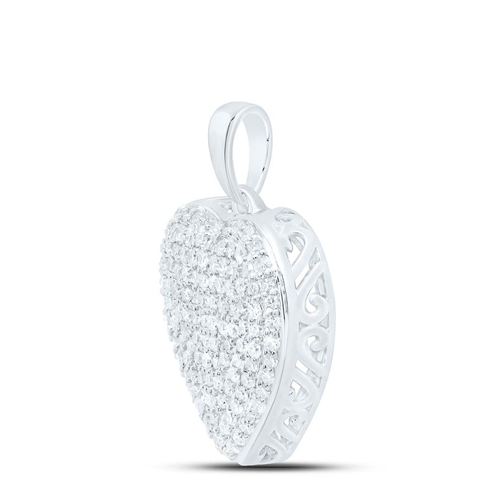 1/2CTW-NAT DIA NK FASHION HEART PENDANT Daisy Joyeria
