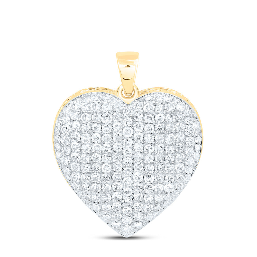 1CTW-NAT DIA NK FASHION HEART PENDANT Daisy Joyeria