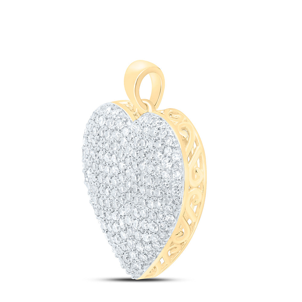 1CTW-NAT DIA NK FASHION HEART PENDANT Daisy Joyeria