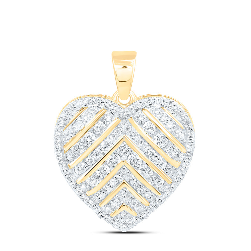 3/4CTW-NAT DIA NK FASHION HEART PENDANT Daisy Joyeria