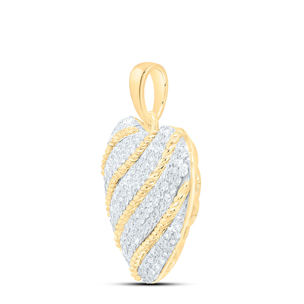 5/8CTW-NAT DIA NK FASHION HEART PENDANT Daisy Joyeria