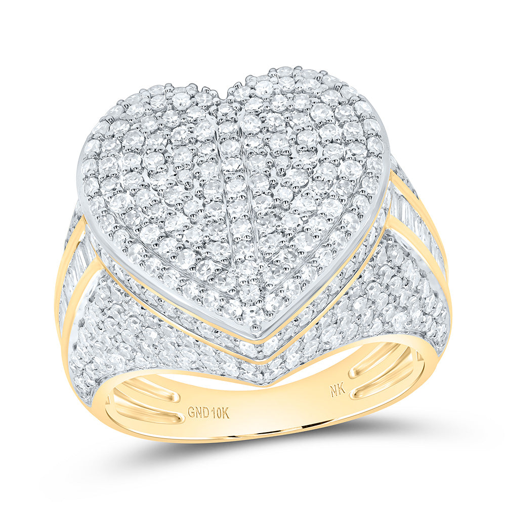 1 7/8CTW-NAT DIA NK FASHION HEART RING Daisy Joyeria