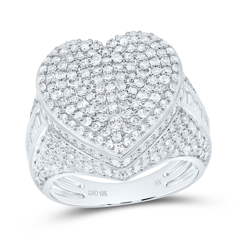 1 7/8CTW-NAT DIA NK FASHION HEART RING Daisy Joyeria