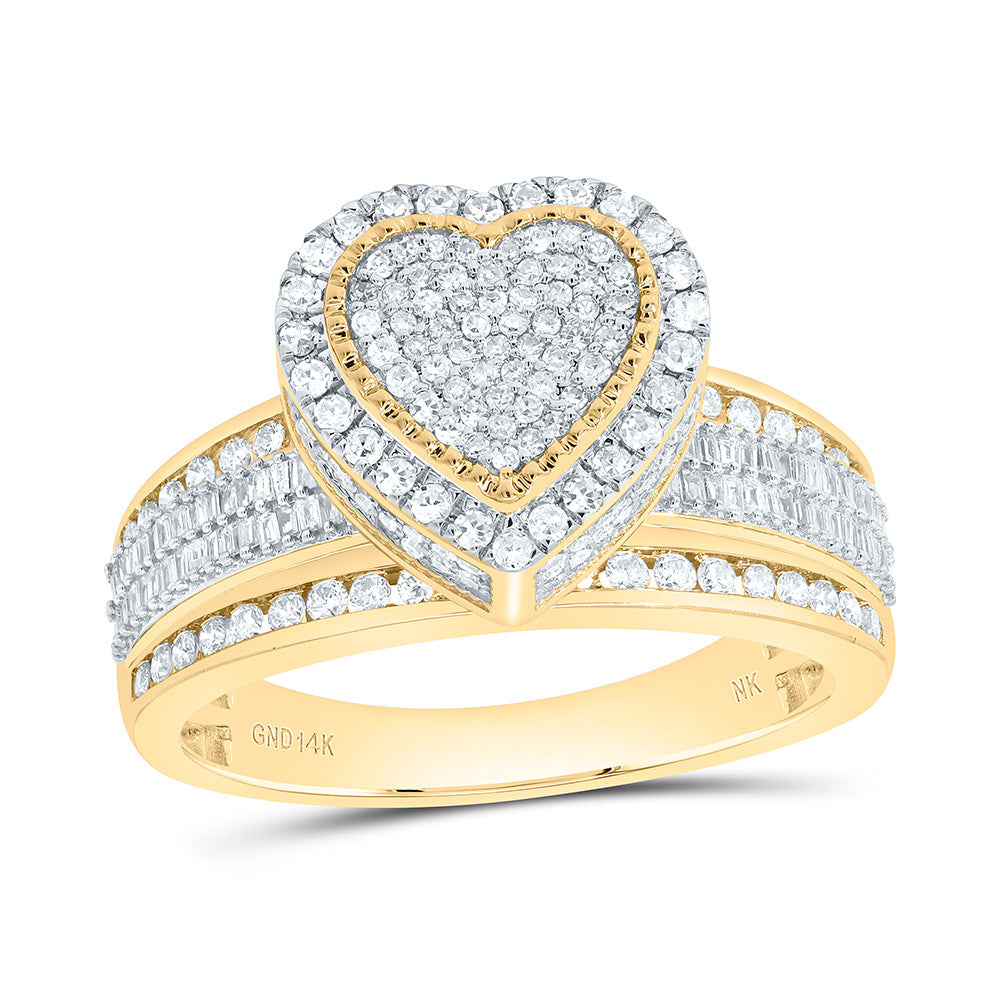 1 3/8CTW-NAT DIA NK FASHION HEART RING Daisy Joyeria