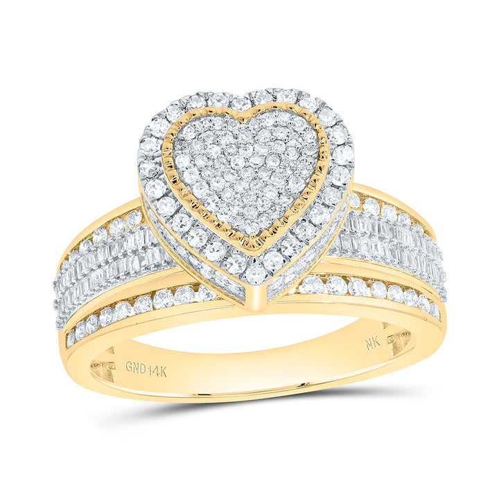 1 3/8CTW-NAT DIA NK FASHION HEART RING Daisy Joyeria