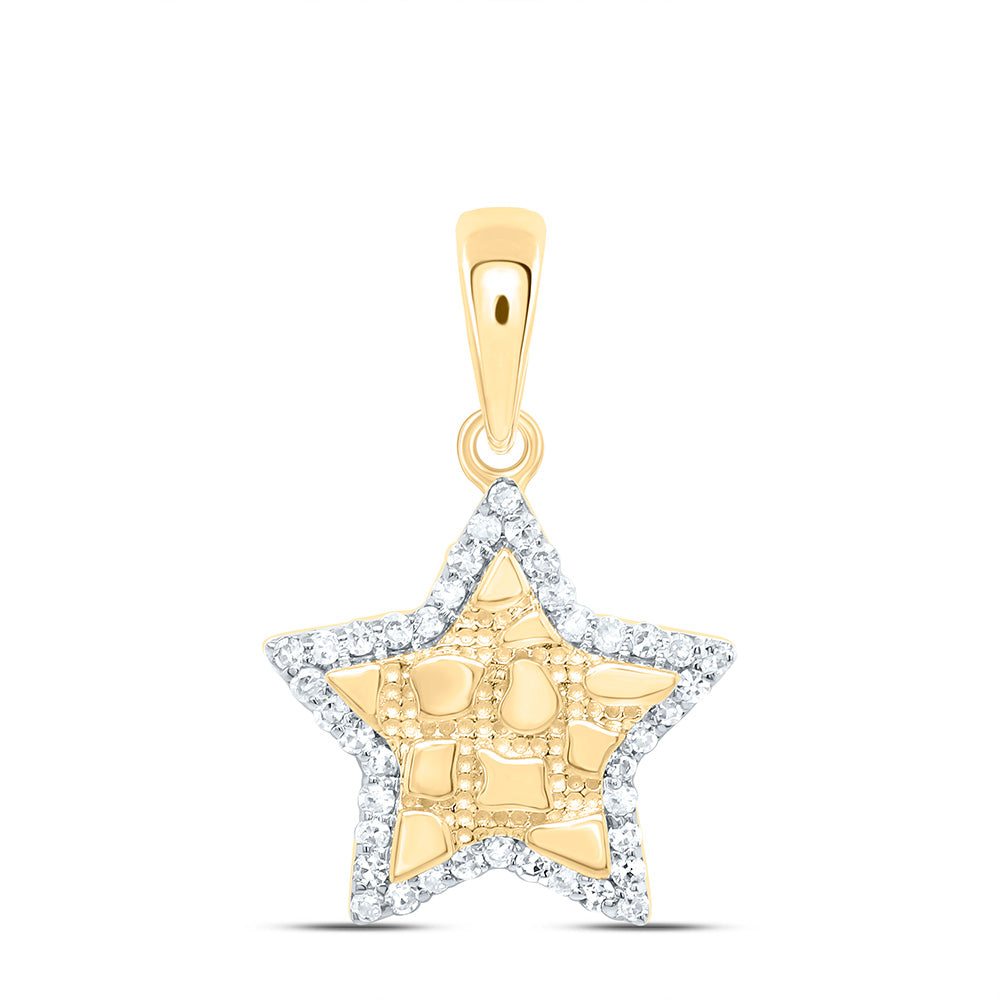 1/8CTW-NAT DIA NK GIFT STAR PENDANT Daisy Joyeria