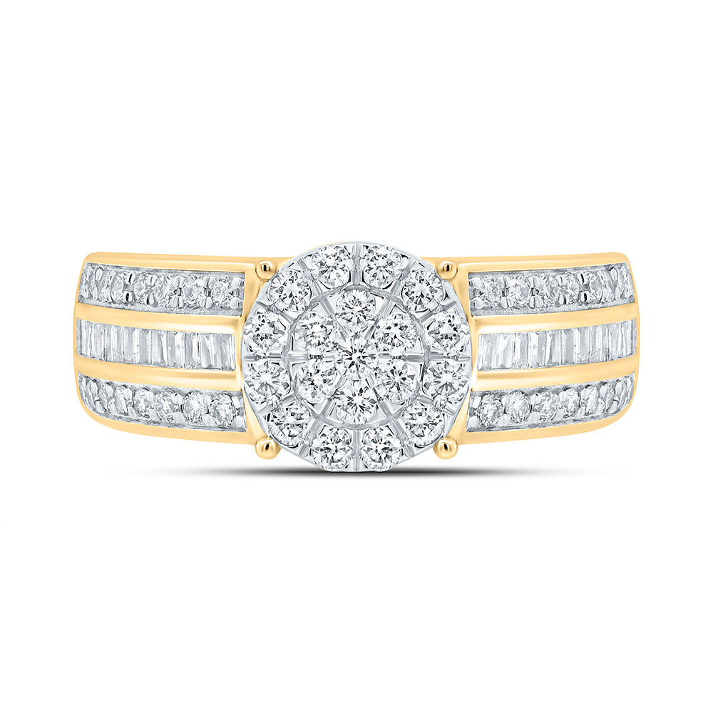 1 CTW-NAT DIA NK FASHION ROUND SHAPE RING Daisy Joyeria