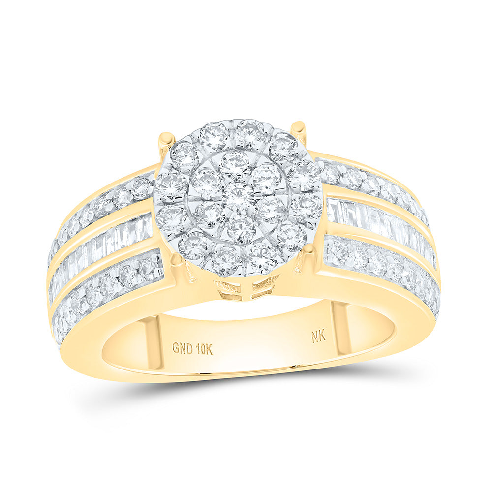 1 CTW-NAT DIA NK FASHION ROUND SHAPE RING Daisy Joyeria