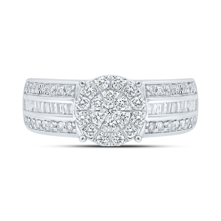 1 CTW-NAT DIA NK FASHION ROUND SHAPE RING Daisy Joyeria