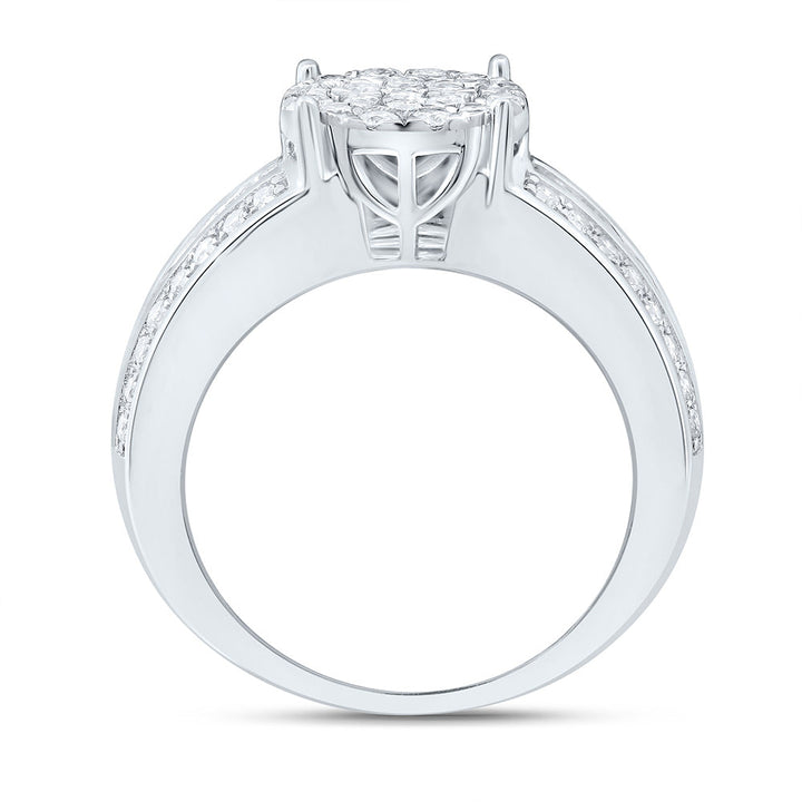 1 CTW-NAT DIA NK FASHION ROUND SHAPE RING Daisy Joyeria
