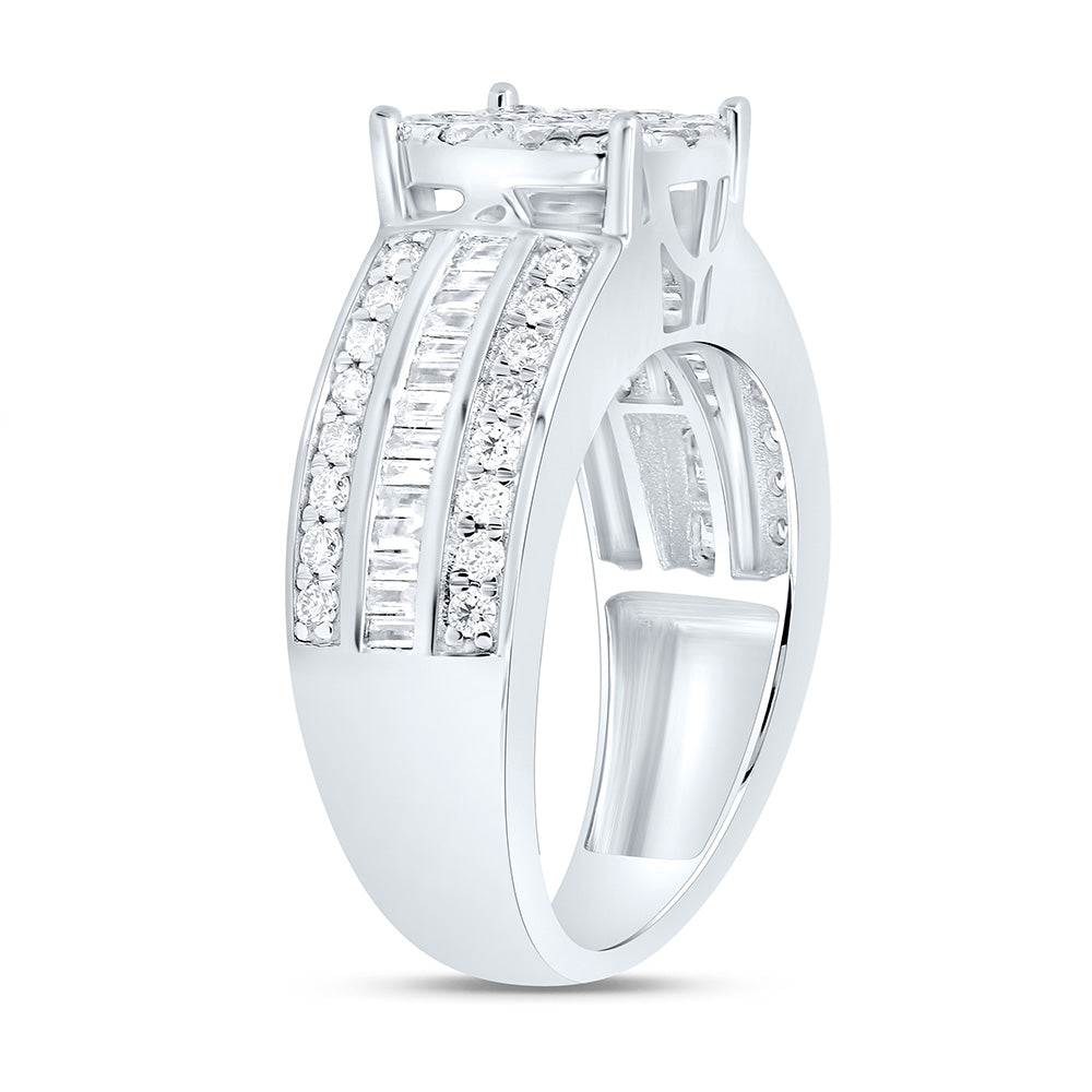 1 CTW-NAT DIA NK FASHION ROUND SHAPE RING Daisy Joyeria