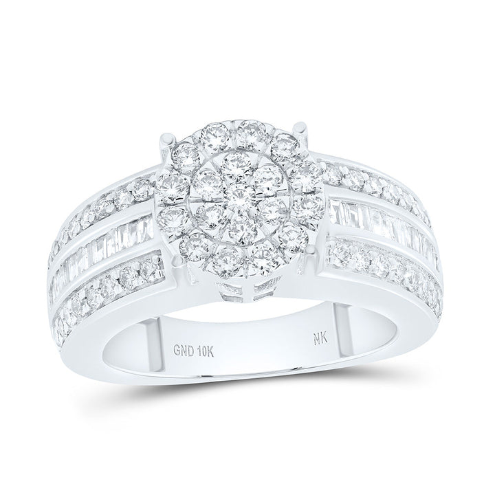 1 CTW-NAT DIA NK FASHION ROUND SHAPE RING Daisy Joyeria
