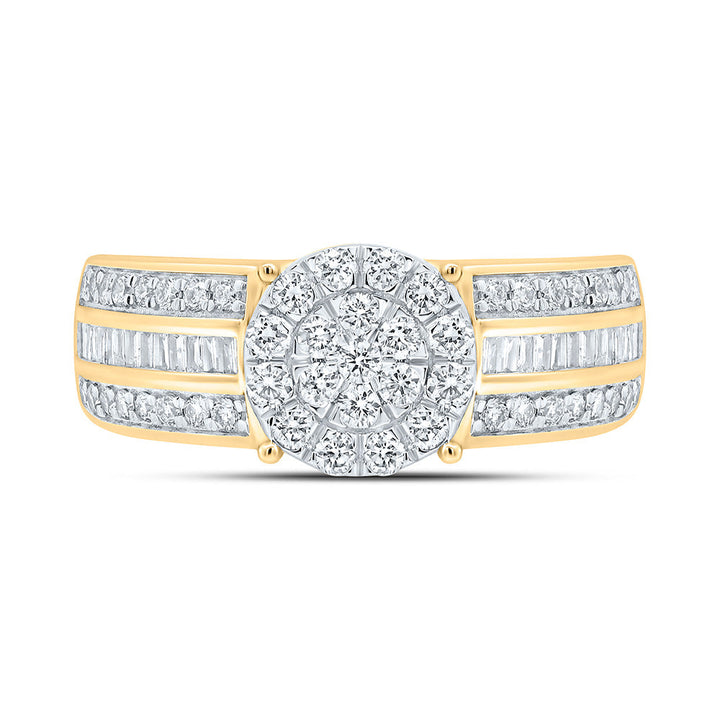 1 CTW-NAT DIA NK FASHION ROUND SHAPE RING Daisy Joyeria
