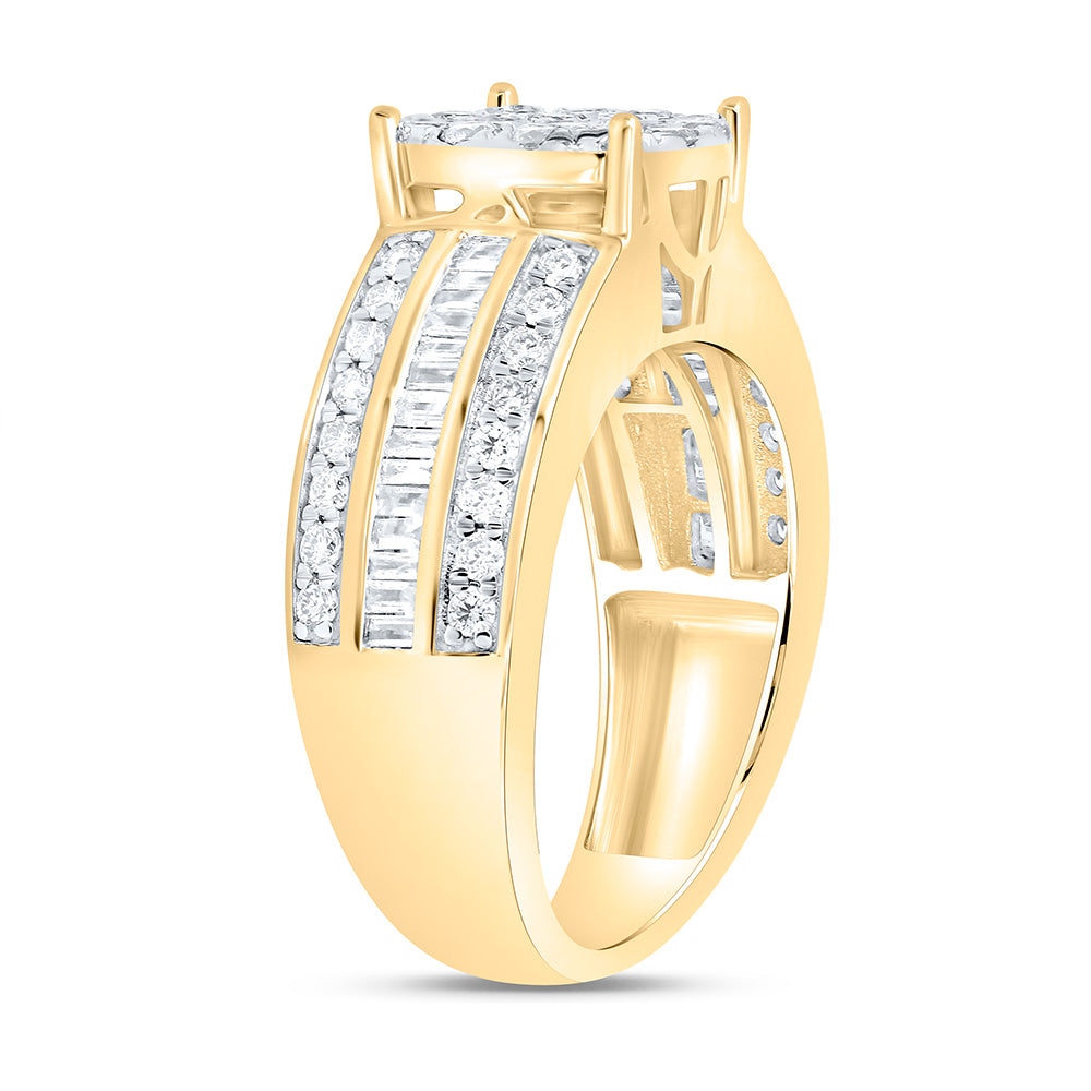 1 CTW-NAT DIA NK FASHION ROUND SHAPE RING Daisy Joyeria