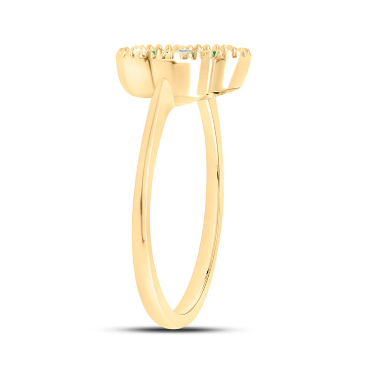 0.012CTW-NAT DIA NK GIFT FLOWER RING Daisy Joyeria