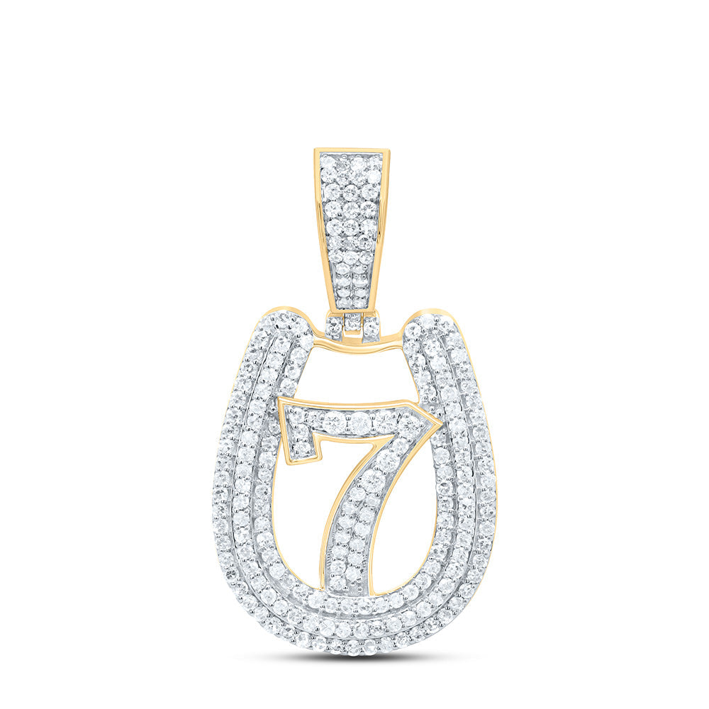 3/4CTW-NAT DIA NK ''7" MENS CHARM Daisy Joyeria