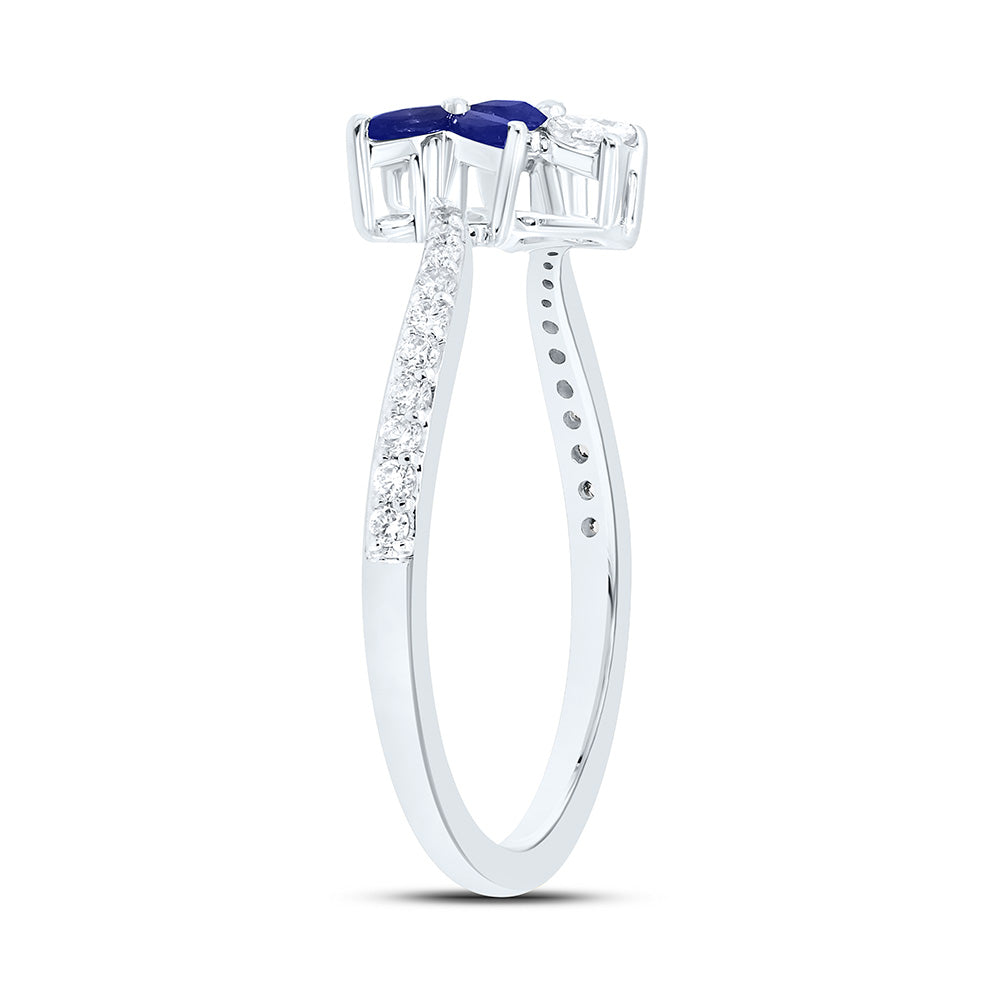 1/5CTW-NAT DIA ANA M 1/10CTW-MQ-BS NAT GEM FLOWER RING Daisy Joyeria