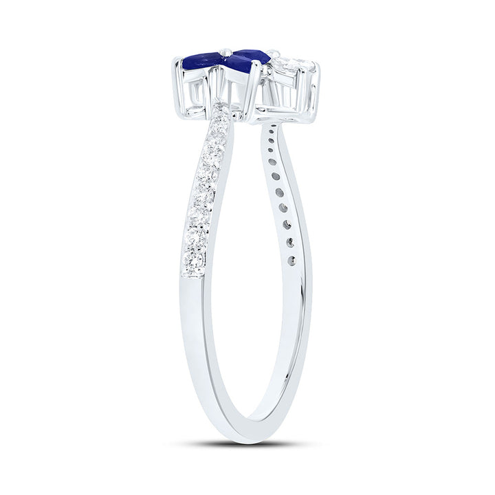 1/5CTW-NAT DIA ANA M 1/10CTW-MQ-BS NAT GEM FLOWER RING Daisy Joyeria