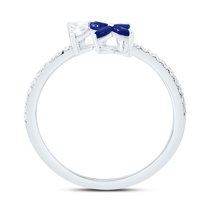 1/5CTW-NAT DIA ANA M 1/10CTW-MQ-BS NAT GEM FLOWER RING Daisy Joyeria
