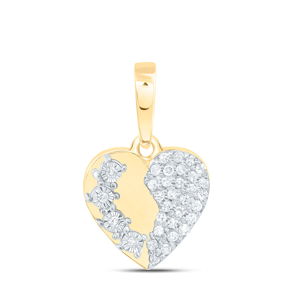 1/10CTW-NAT DIA P1 GIFT HEART PENDANT Daisy Joyeria
