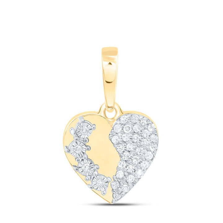 1/10CTW-NAT DIA P1 GIFT HEART PENDANT Daisy Joyeria