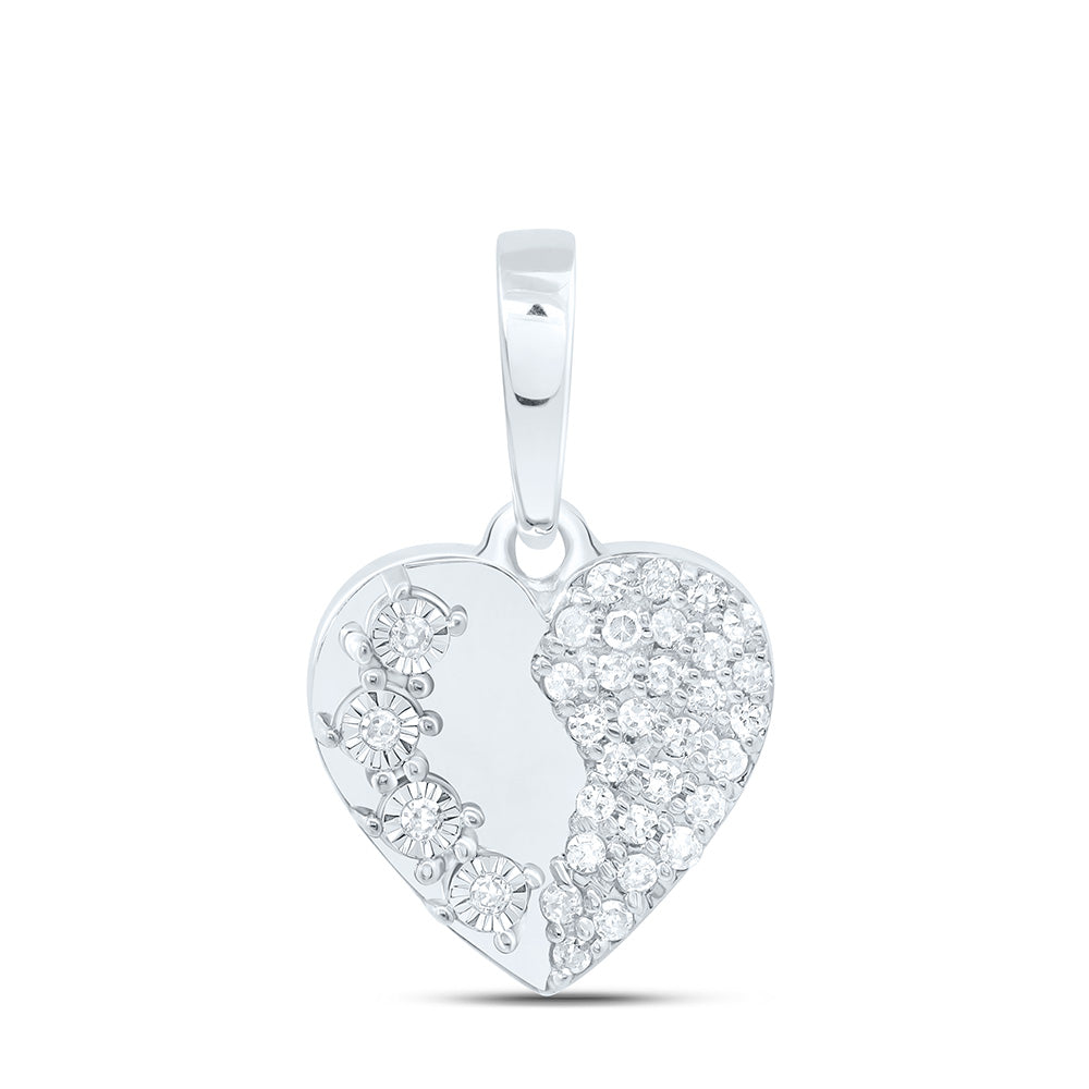 1/10CTW-NAT DIA P1 GIFT HEART PENDANT Daisy Joyeria