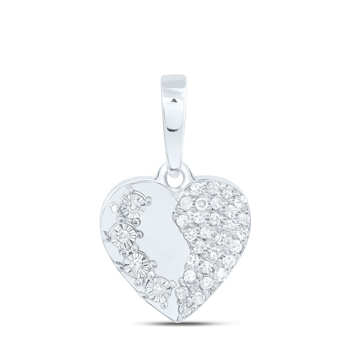 1/10CTW-NAT DIA P1 GIFT HEART PENDANT Daisy Joyeria
