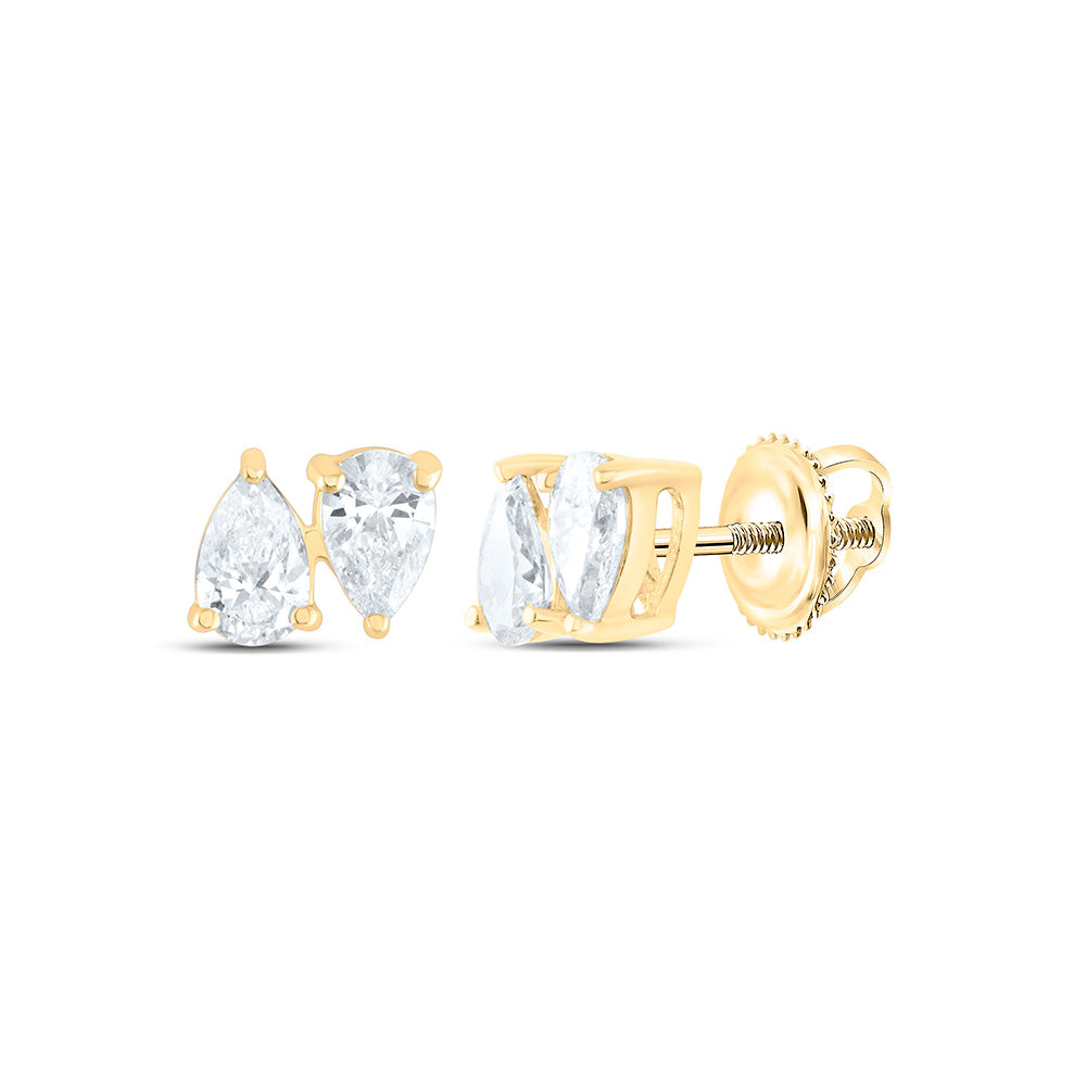 3/8CTW-NAT DIA I1-IJ 2 STONE EARRING Daisy Joyeria