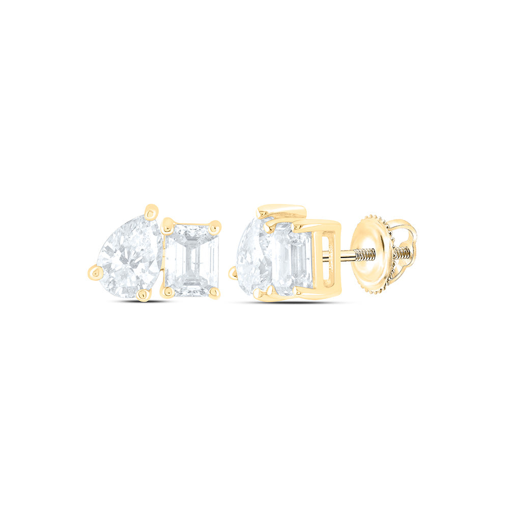 3/8CTW-NAT DIA I1-IJ 1/4CT-CEM, 1/5CT-CPS, 2 STONE EARRING Daisy Joyeria