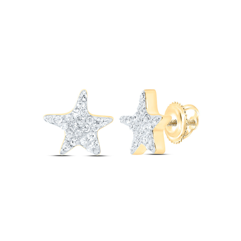 1/8CTW-NAT DIA P1 GIFT STAR EARRING Daisy Joyeria