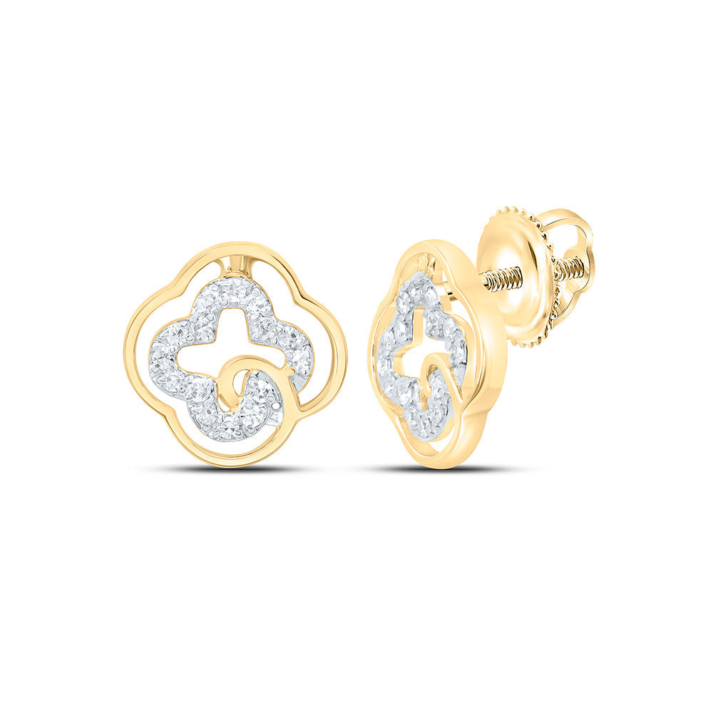 1/12CTW-NAT DIA P1 GIFT CLOVER EARRING Daisy Joyeria