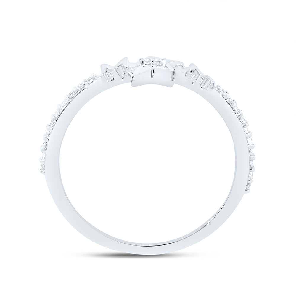 1/10CTW-NAT DIA P1 GIFT "MOM" STAR  RING Daisy Joyeria