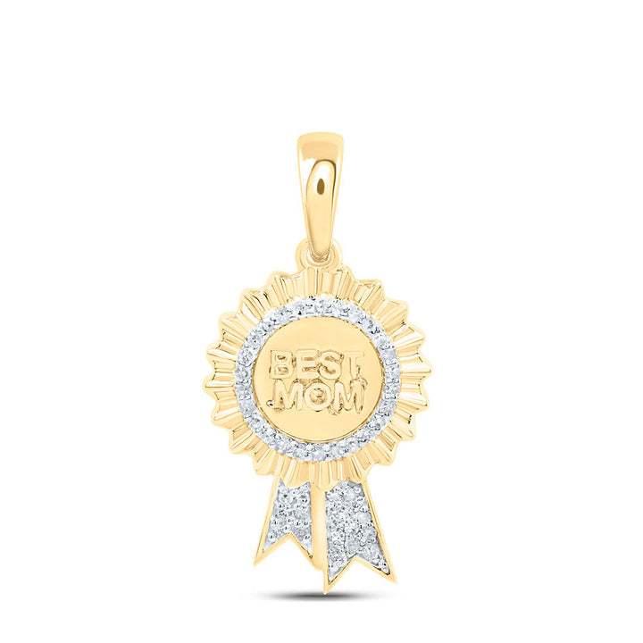 1/6CTW-NAT DIA P1 GIFT "BEST MOM" PENDANT Daisy Joyeria