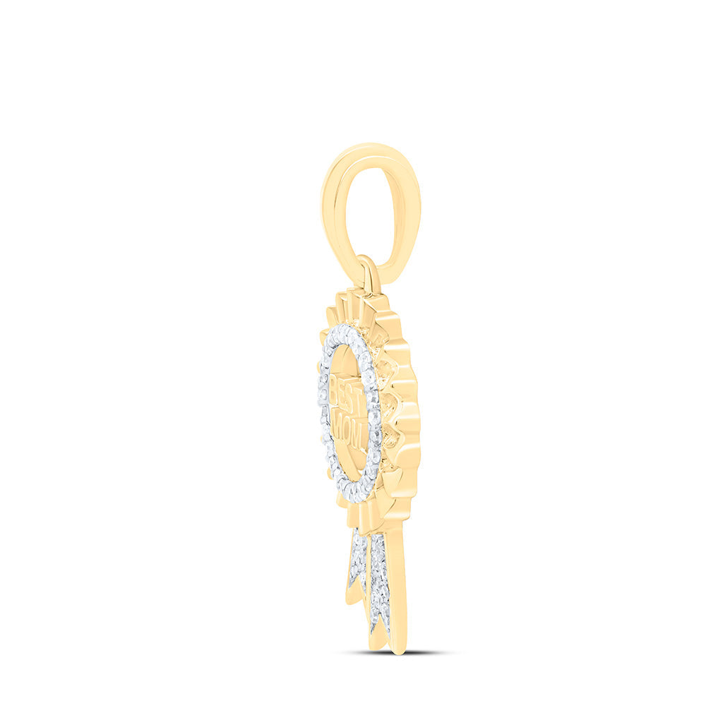 1/6CTW-NAT DIA P1 GIFT "BEST MOM" PENDANT Daisy Joyeria
