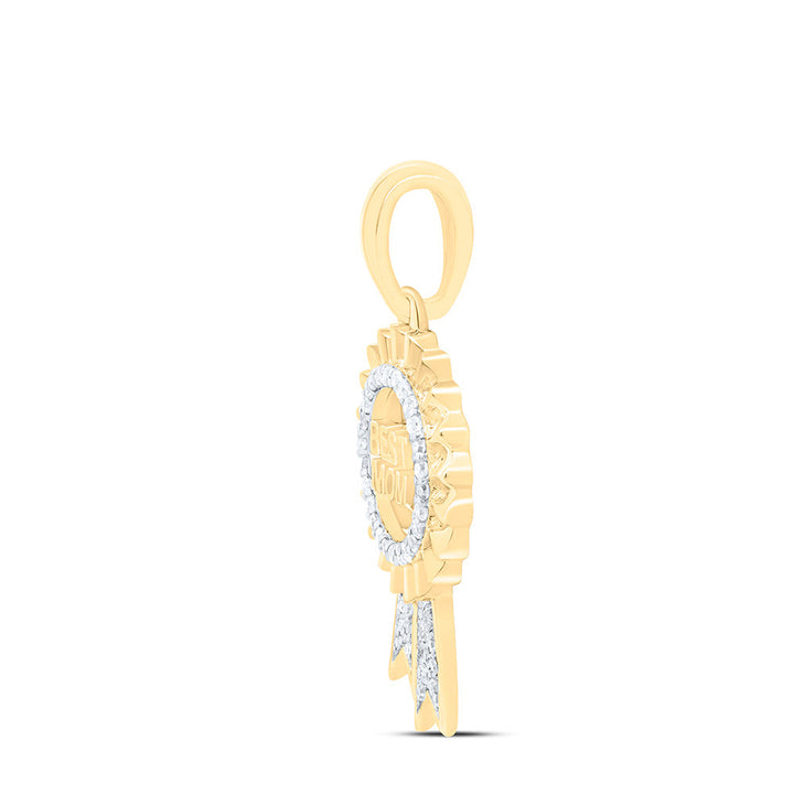 1/6CTW-NAT DIA P1 GIFT "BEST MOM" PENDANT Daisy Joyeria