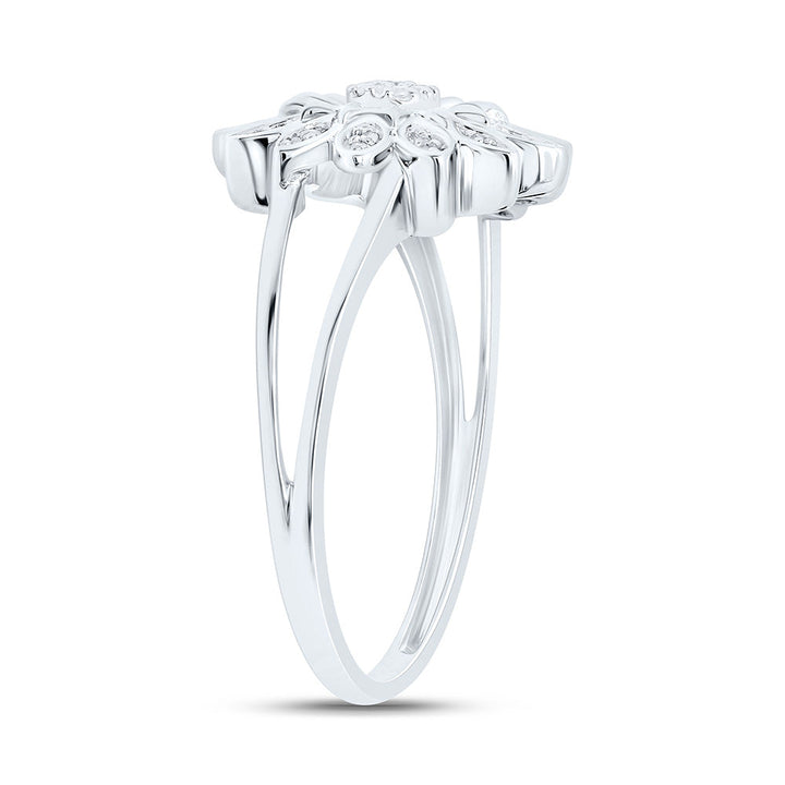 1/10CTW-NAT DIA P1 GIFT FLOWER RING Daisy Joyeria