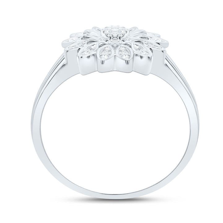 1/10CTW-NAT DIA P1 GIFT FLOWER RING Daisy Joyeria
