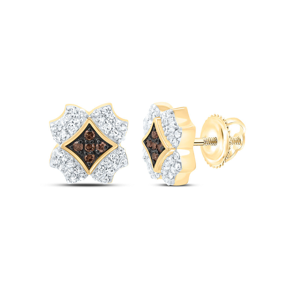 1/5CTW-NAT DIA P1 GIFT COGNAC NATURAL EARRING Daisy Joyeria