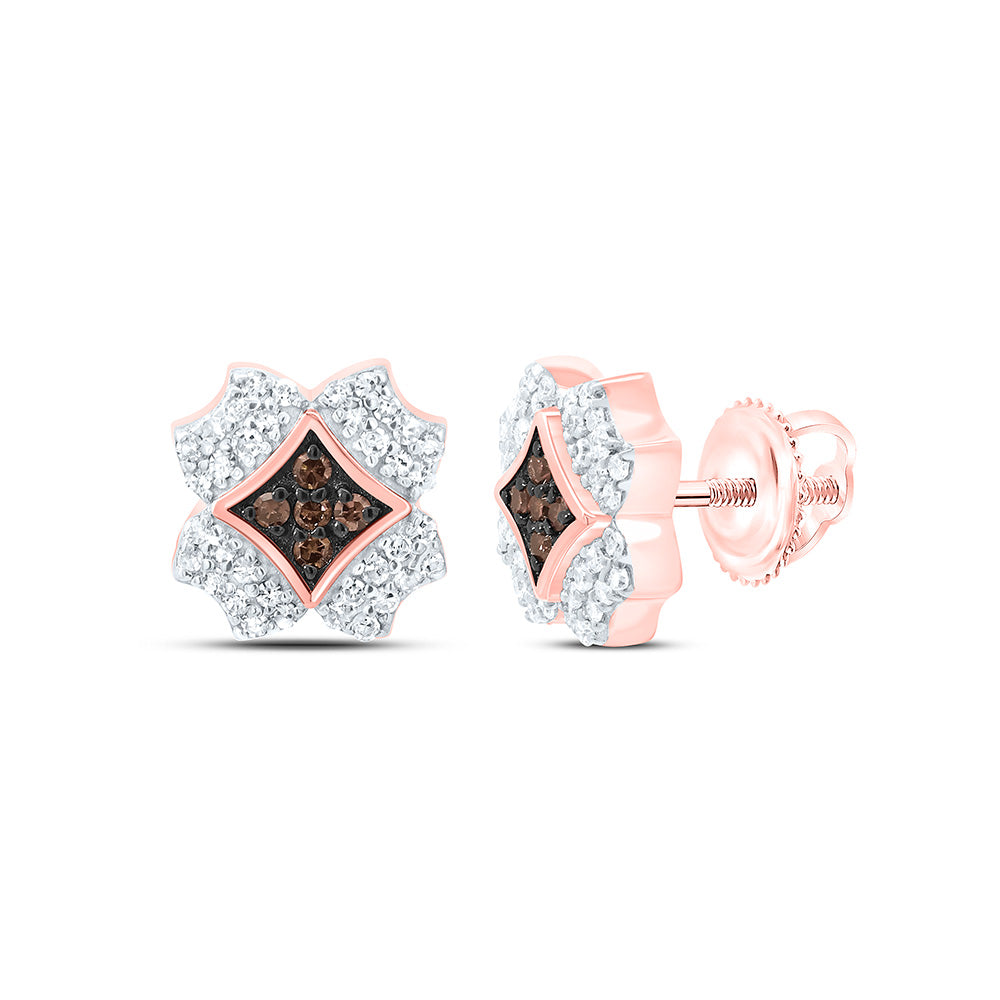 1/5CTW-NAT DIA P1 GIFT COGNAC NATURAL EARRING Daisy Joyeria