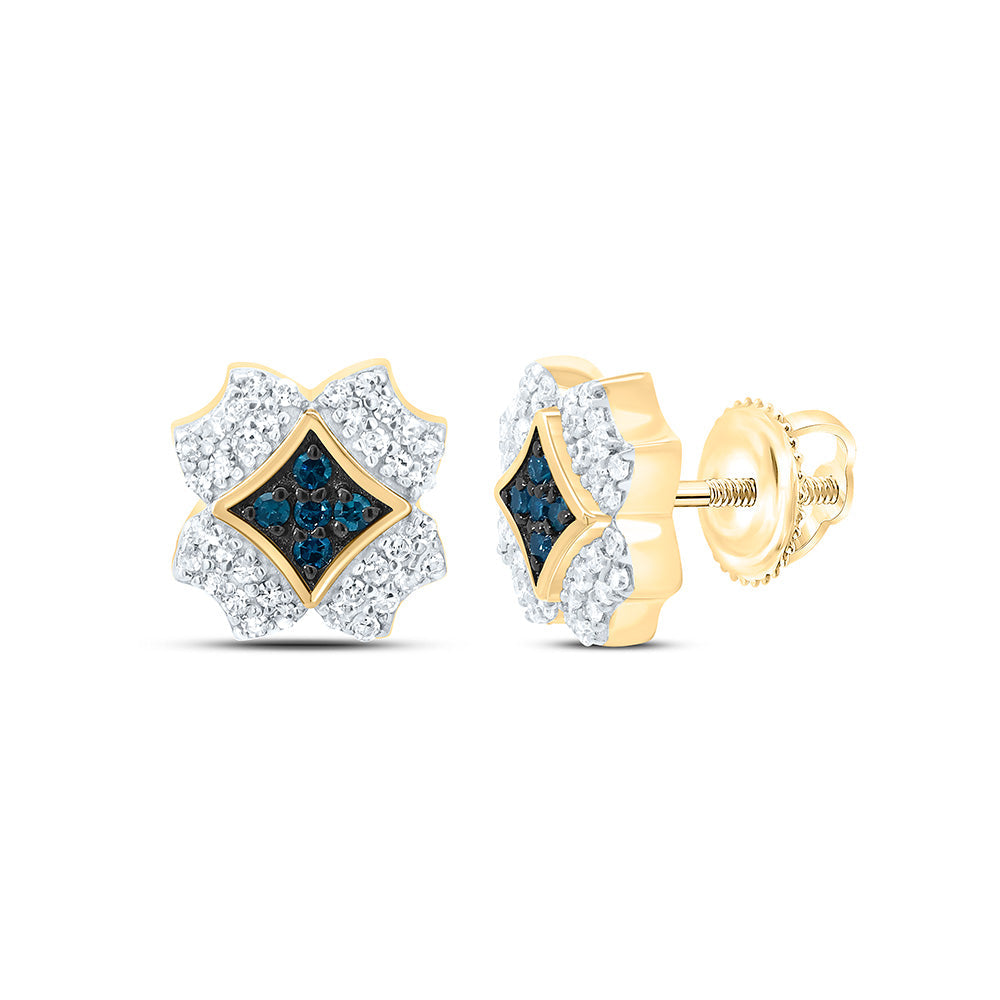 1/5CTW-NAT DIA P1 GIFT BLUE DIAMOND EARRING Daisy Joyeria