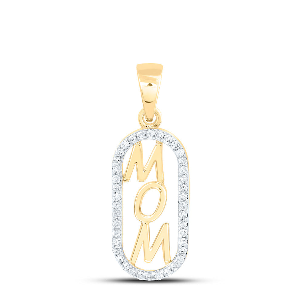 1/8CTW-NAT DIA P1 GIFT "MOM" PENDANT Daisy Joyeria