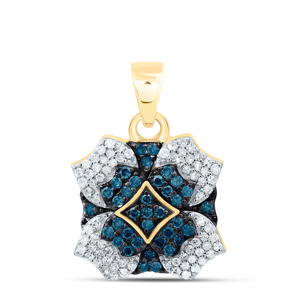 3/8CTW-NAT DIA P1 GIFT BLUE DIAMOND PENDANT Daisy Joyeria