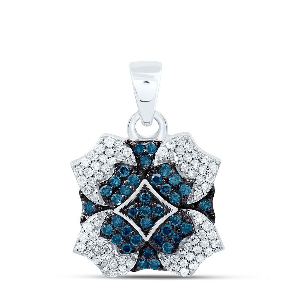 3/8CTW-NAT DIA P1 GIFT BLUE DIAMOND PENDANT Daisy Joyeria