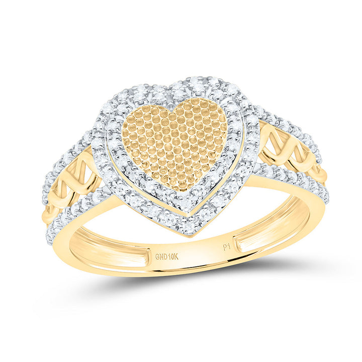 1/5CTW-NAT DIA P1 GIFT HEART RING Daisy Joyeria